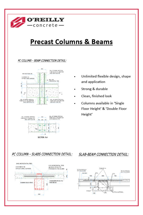 Columns & Beams Technical Sheet
